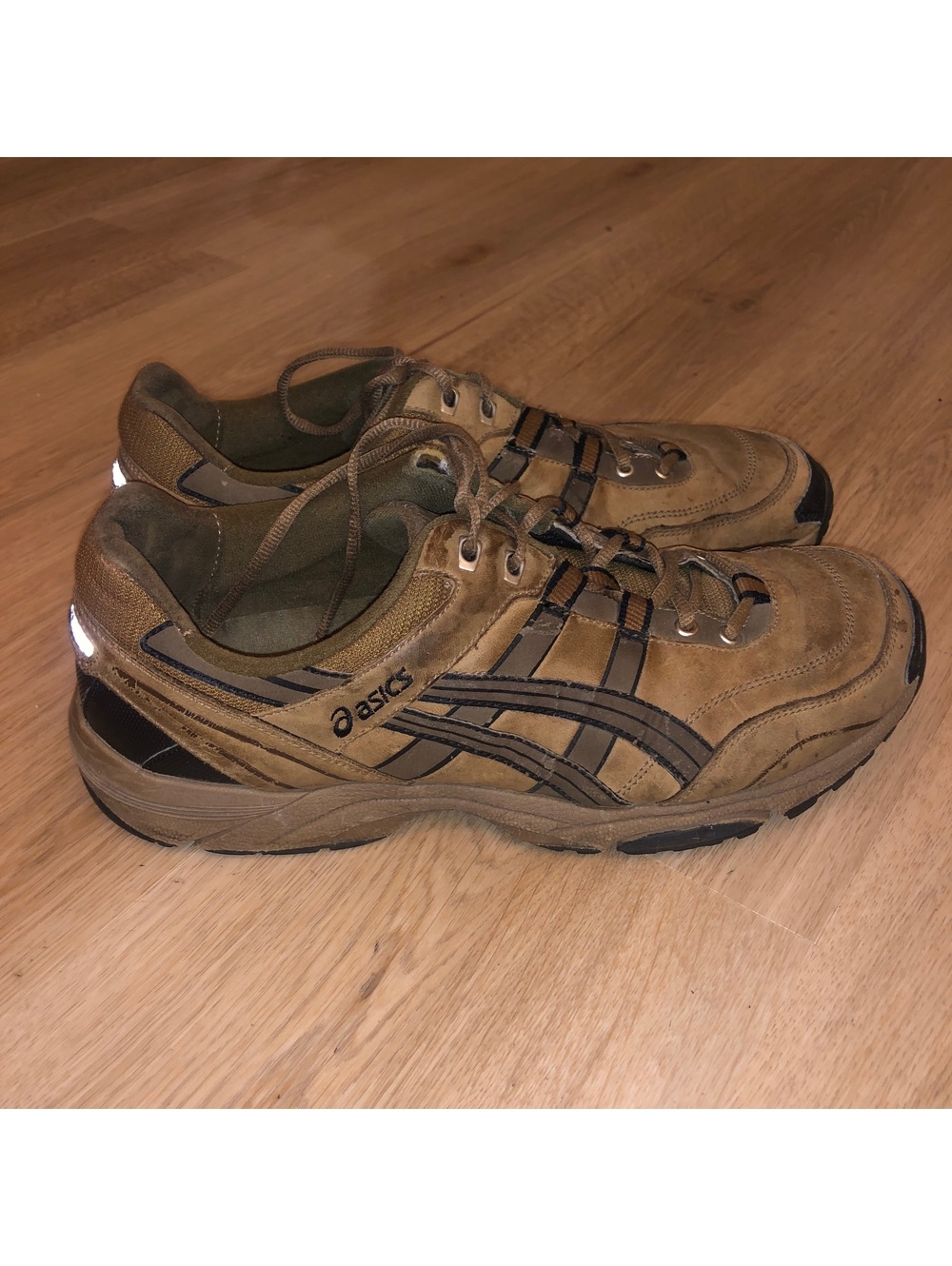 ASICS GEL NEBRASKA BROWN TRAIL RUNNING SNEAKERS SAMPLE BROWN RARE MENS SIZE 9